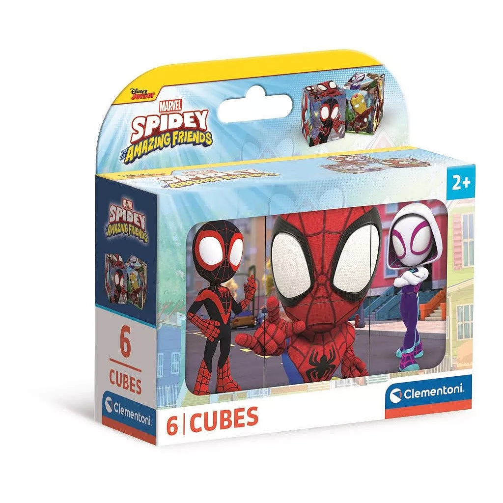 Spidey And His Amazing Friends Plastic Story Cube set of 6