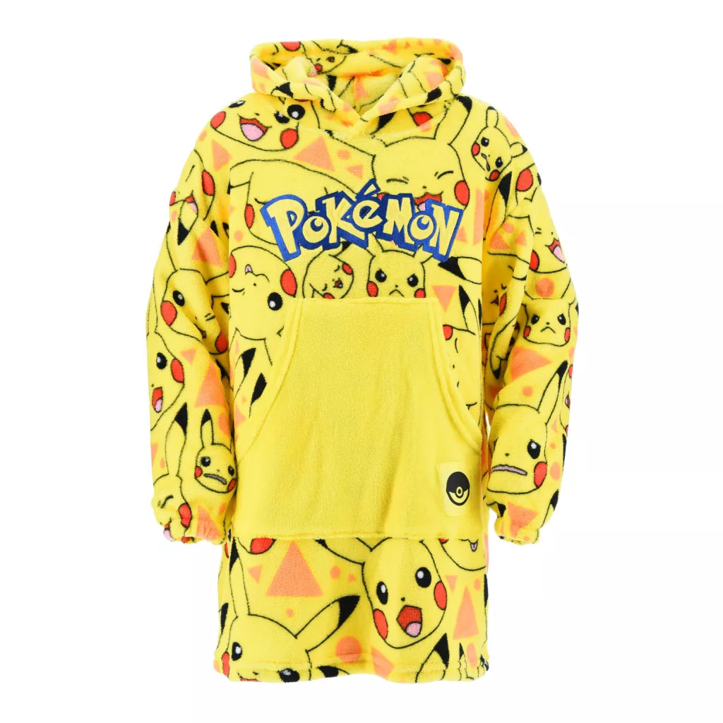 Pokemon Pullover Plush Fleece Blanket Poncho 10/16 Years