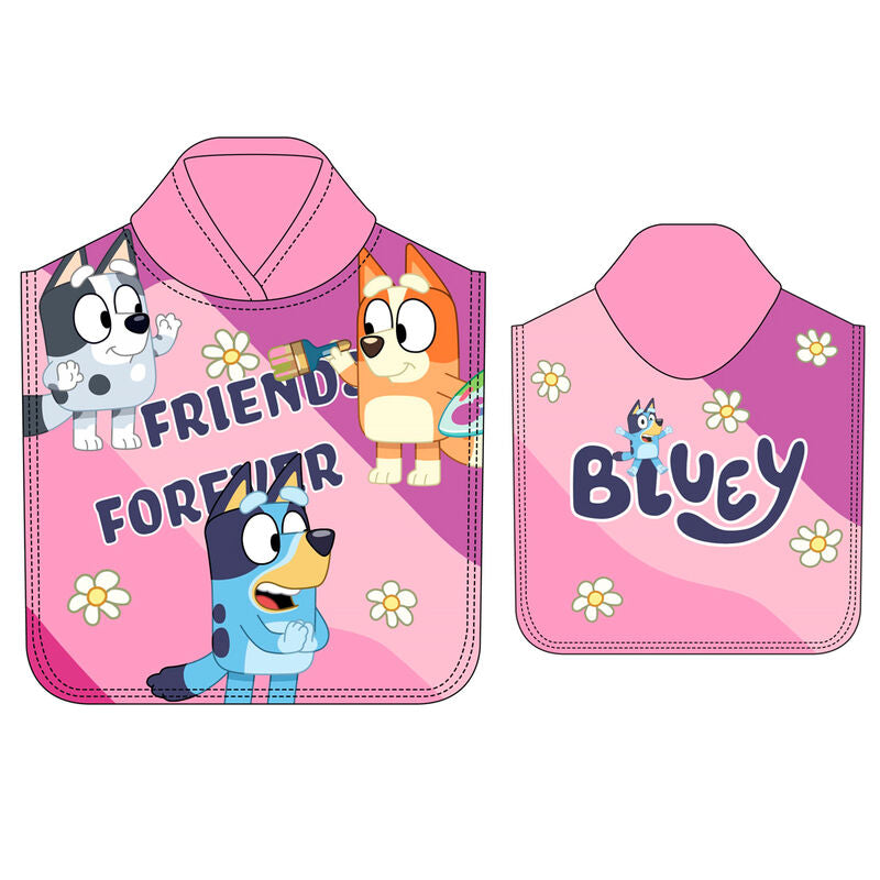 Bluey Microfibre Kids Poncho Towel